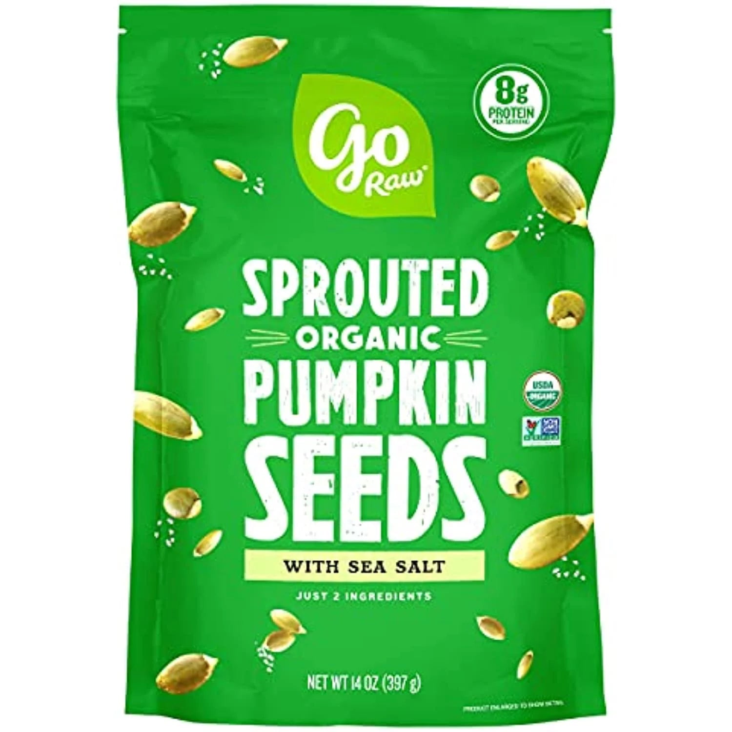 Sprouted Organic Pumpkin Seeds with Sea Salt, 14 Oz. Bag P46680