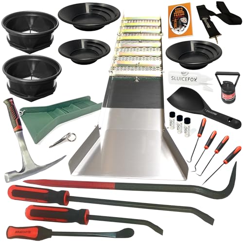 Gold Mining Kit with 50 inch Folding Gold Sluice Box E1388