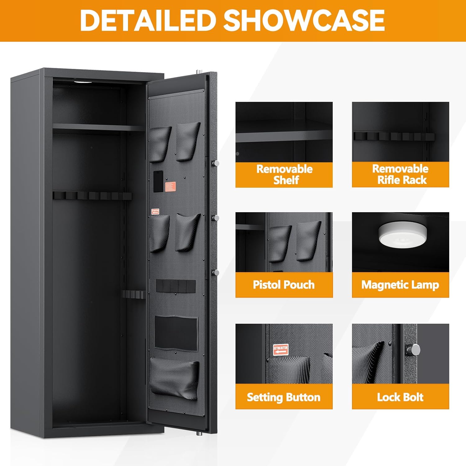 Large Gun Safe with Adjustable Shelves S594777