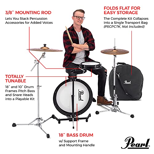Compact Traveler Drum Set 18" Bass Drum & 10" Snare Drum with Bag J661304