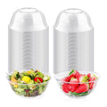 12 oz Clear Plastic Bowls 100 Pack Disposable Hard Small Bowls E943