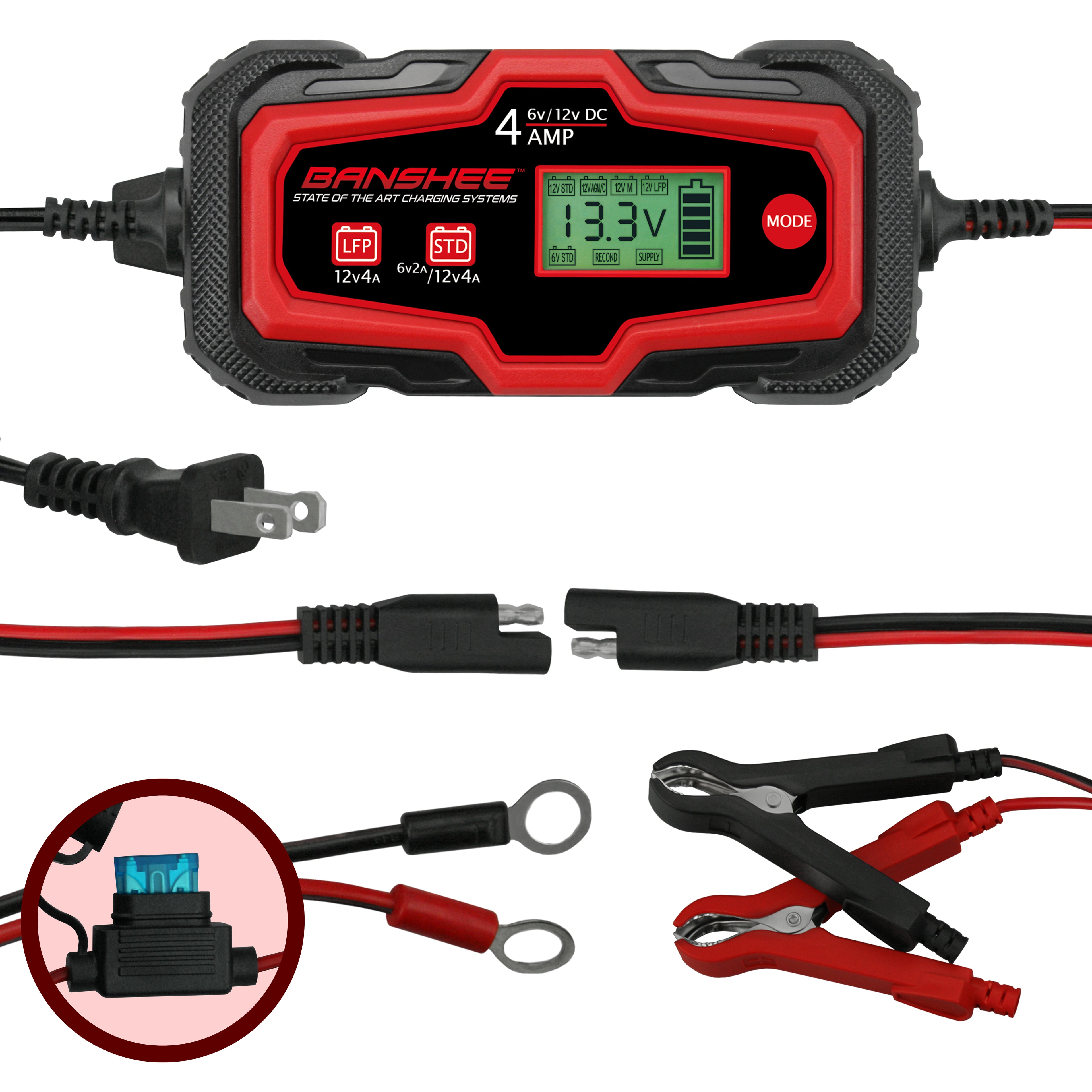 4A Automatic Maintainer Motorcycle Trickle Float Battery Charger O13803
