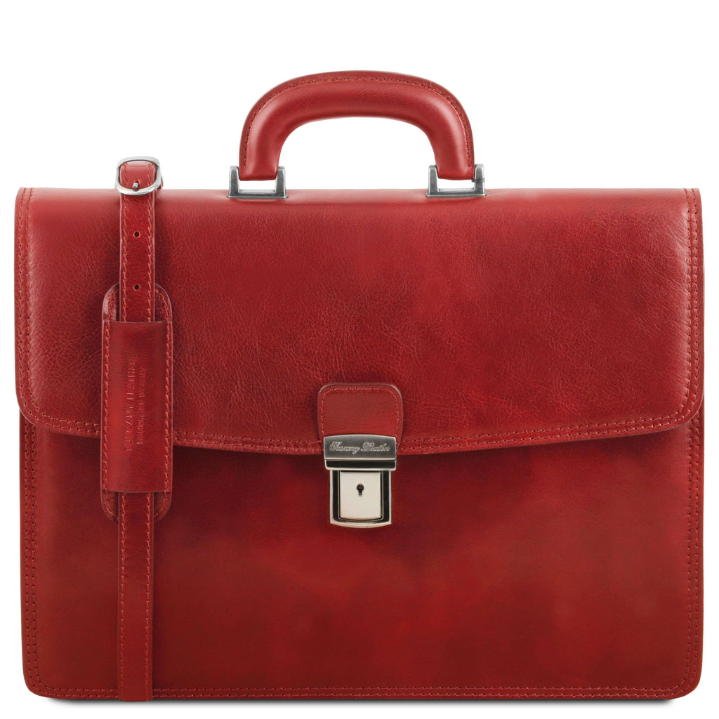 Red Leather Briefcase V28191