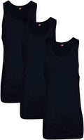 Black 3 Pack Large Ribbed Undershirt M72003
