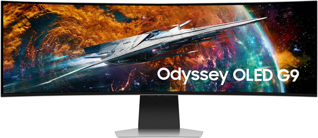 49" Curved OLED Gaming Monitor, Dual QHD, 240Hz, 0.03ms GTG, HDR10+, AMD FreeSync Premium Pro, Silver O879624
