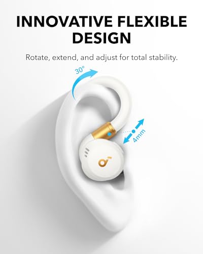 True-Wireless Workout Earbuds with Rotatable Ear Hooks, Noise Cancelling, IP68 Waterproof, 48H Play V2335