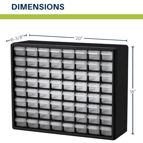 24-Drawer Plastic Drawer Storage Cabinet Black U1637