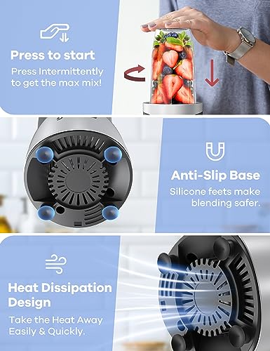 900W 15-Piece Personal Blender and Grinder Combo with 4 BPA-Free Portable Blender Cup F921
