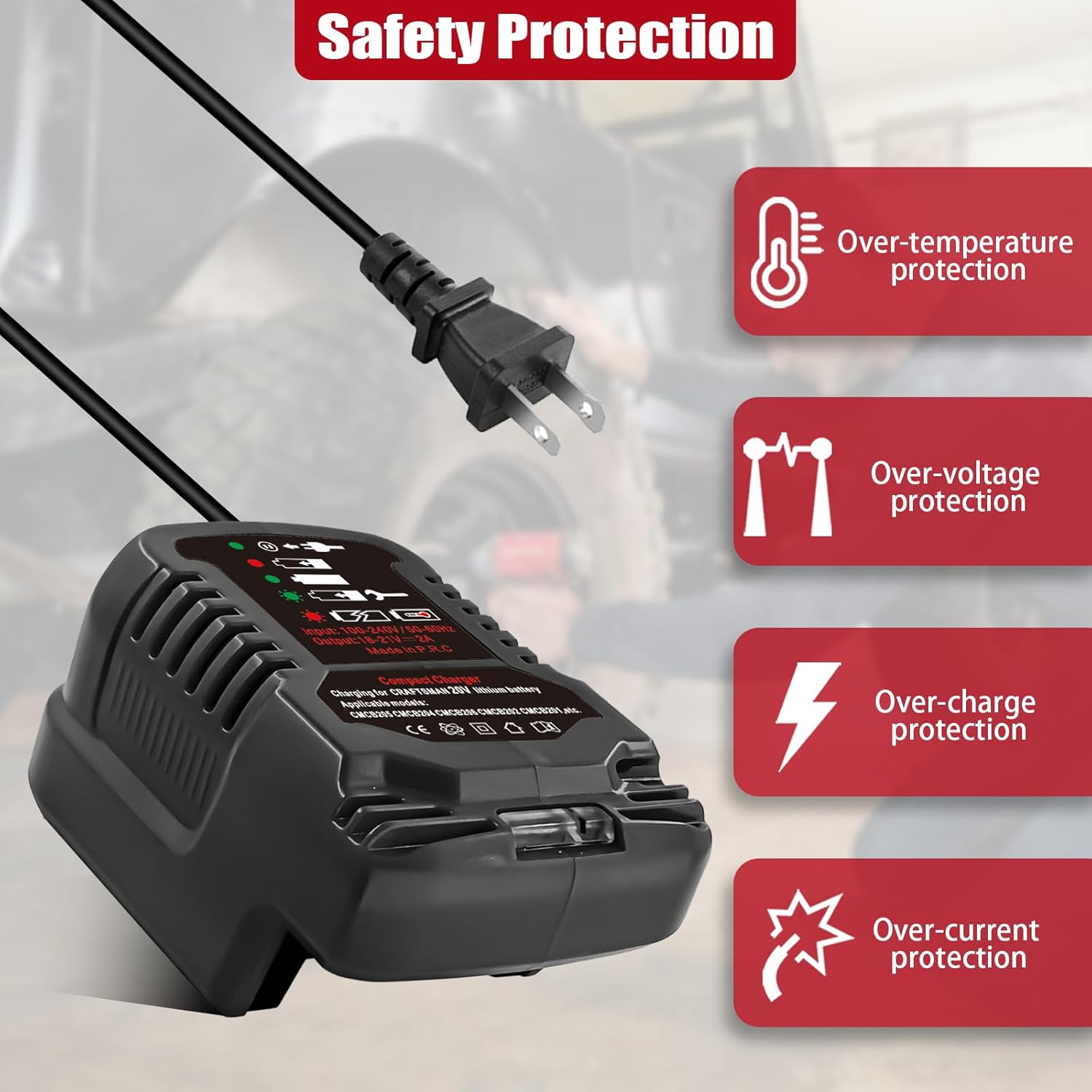 20V Lithium-ion Battery Charger with 2A Output S862663