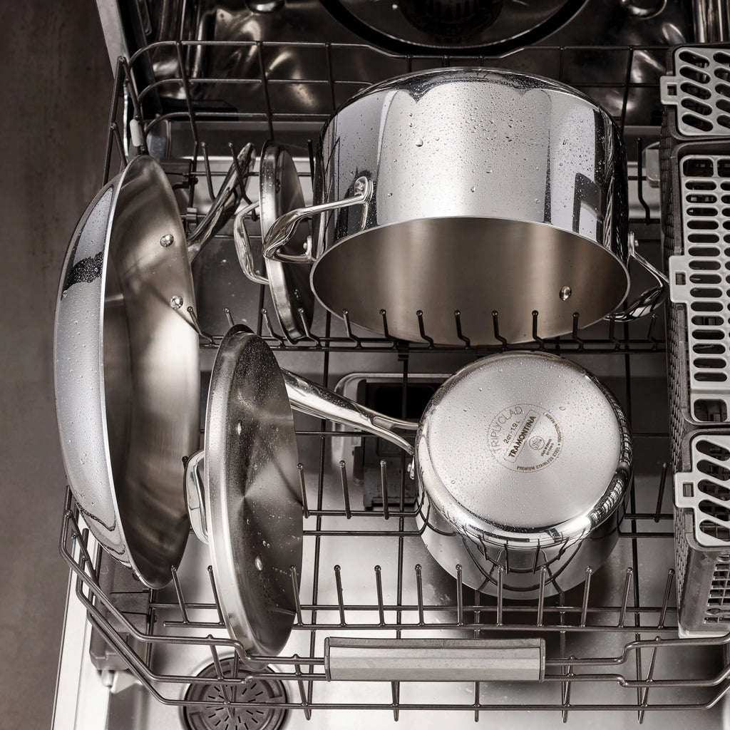 10 Pc Tri Ply Clad Stainless Steel Cookware Set A634