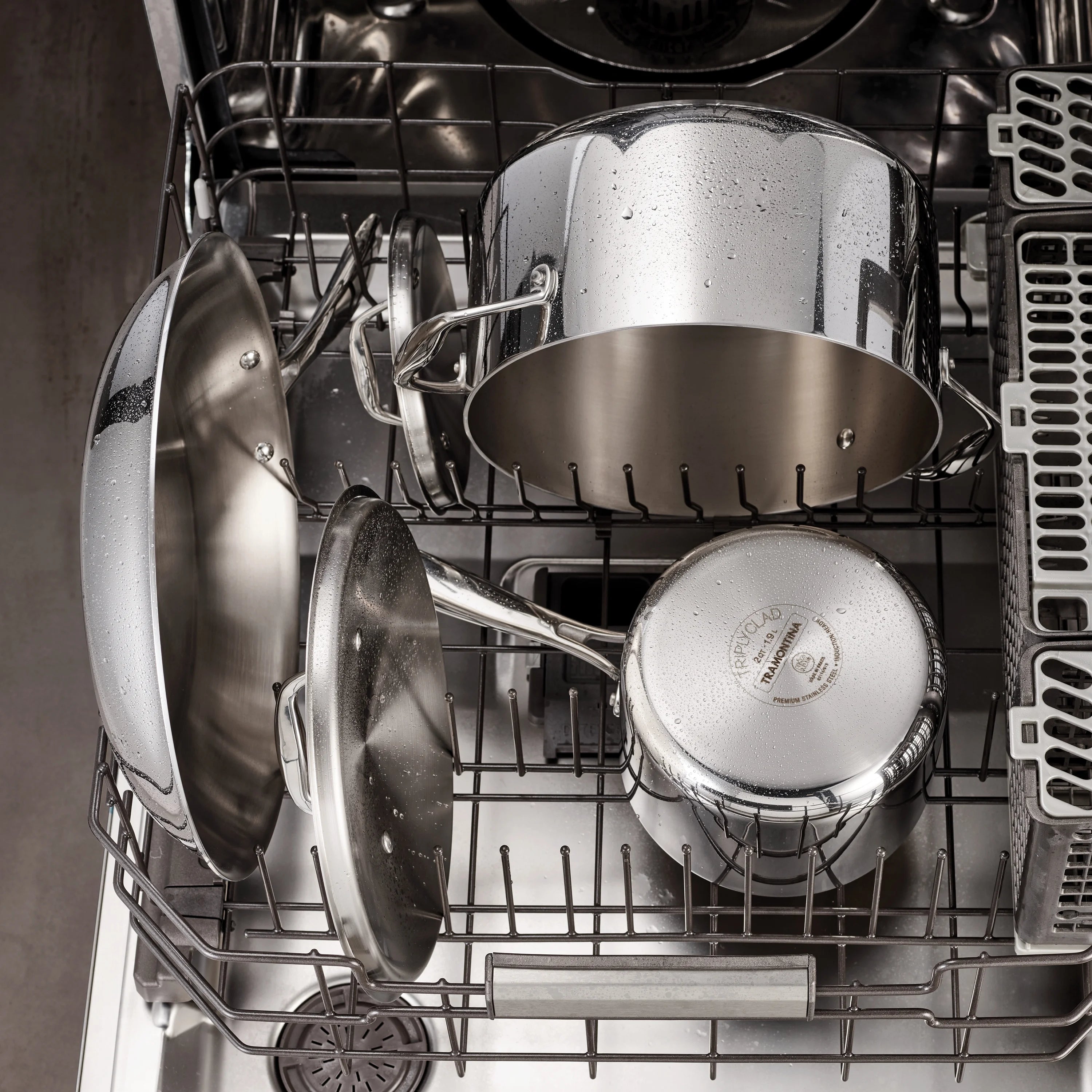 10 Pc Tri Ply Clad Stainless Steel Cookware Set A634