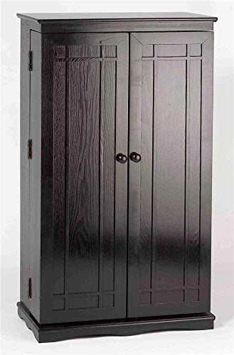 Solid Oak Multimedia Storage Cabinet with Espresso U2776