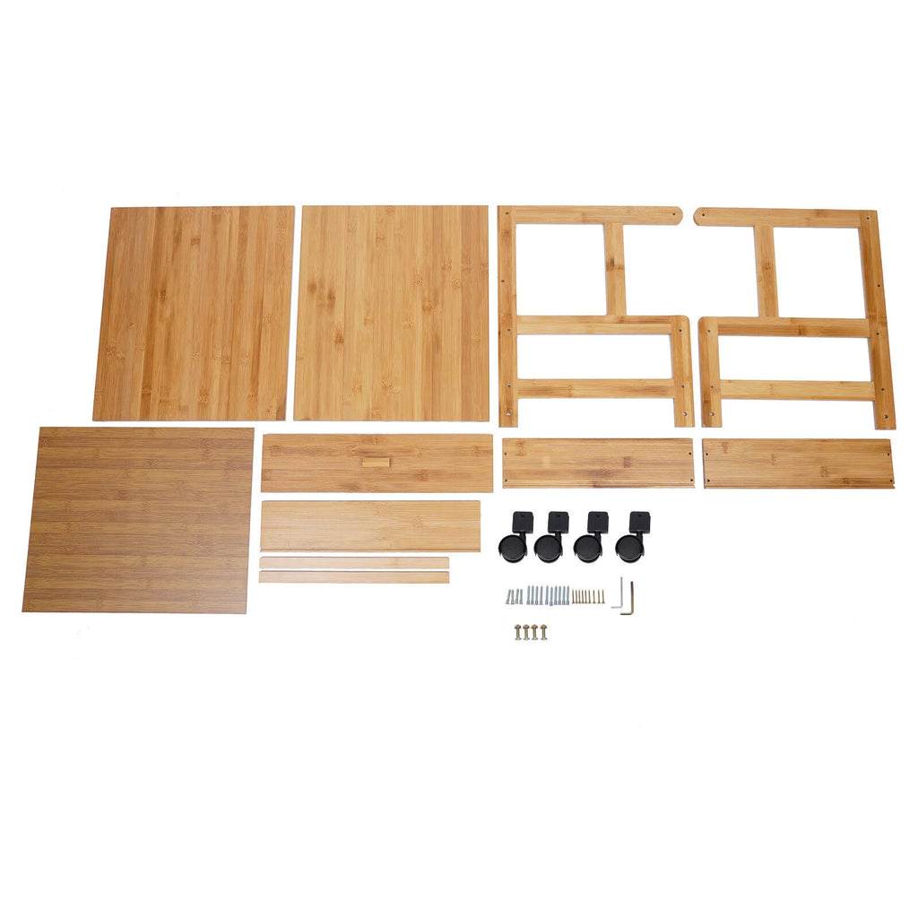 2-Tier Mobile Printer Stand with Wheels N25823