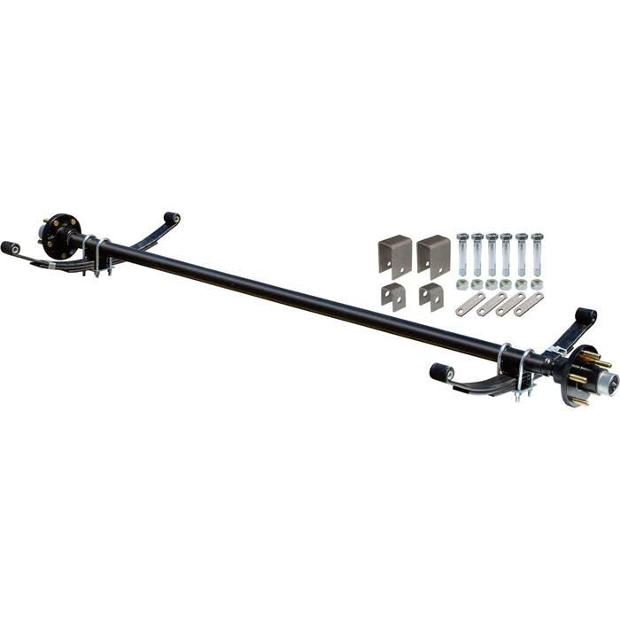 2000-Lb. Capacity Complete Axle Kit - 60Inch Hubface, 48Inch Spring Center, 5-Stud Pattern, 4.5inch Hubs H2416