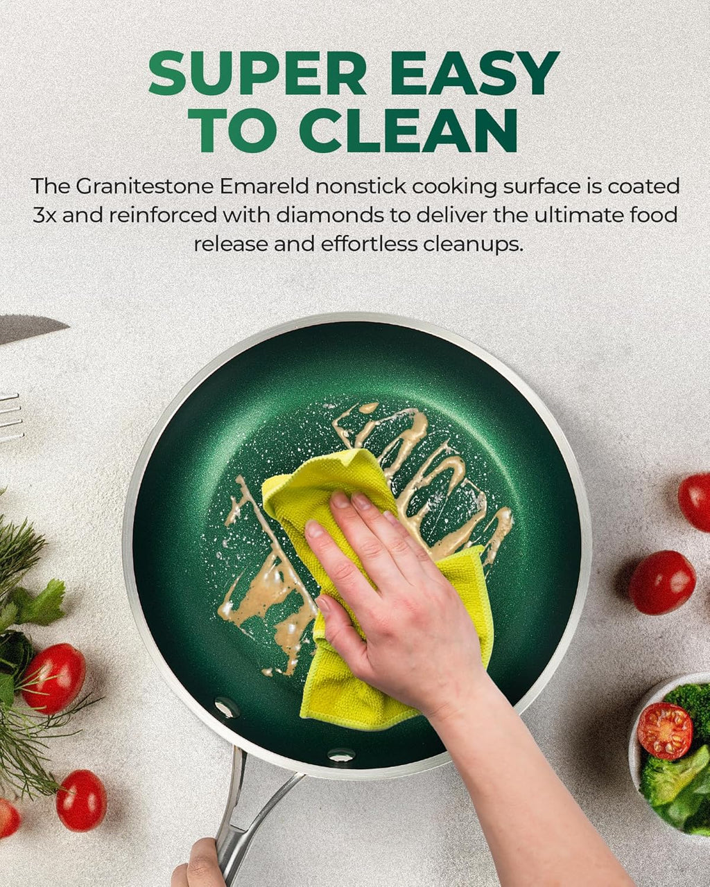 12 Inch Non Stick Frying Pan with Mineral and Diamond Coating P5056