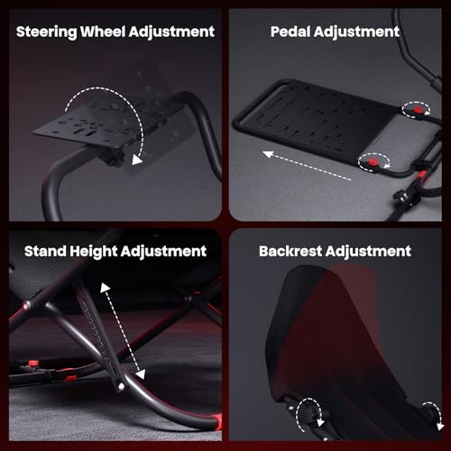Racing Simulator Cockpit with TV Monitor Stand C9340