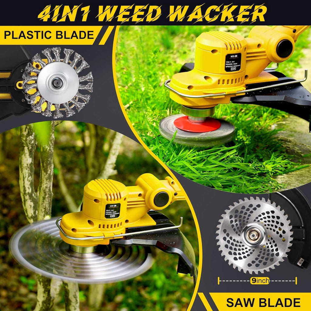 21V Cordless Weed Eater with 2 x 4.0Ah Batteries O2421