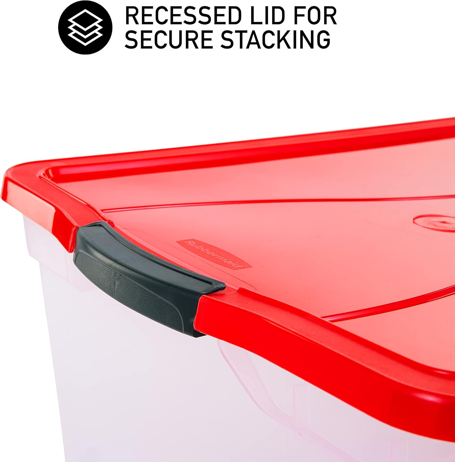 Clear 71 QT Pack of 4 Stackable Storage Containers with Lids F716745