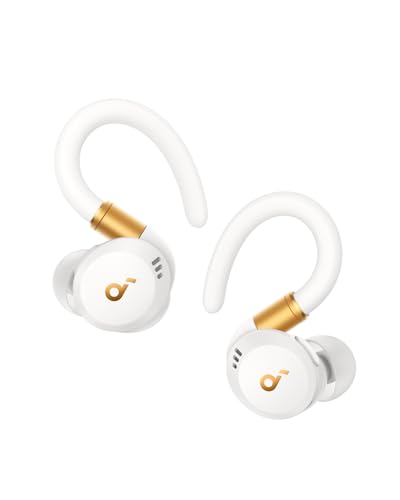 True-Wireless Workout Earbuds with Rotatable Ear Hooks, Noise Cancelling, IP68 Waterproof, 48H Play V2335