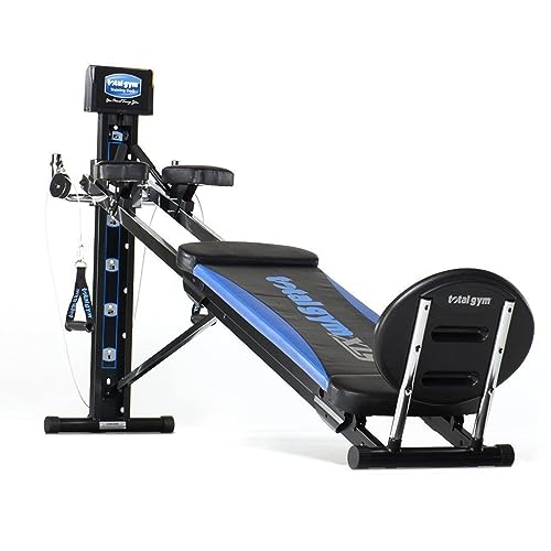 Total Body Training Home Gym Workout Machine with Squat Stand, Leg Pull, 2 Ankle Cuffs, and Exercise Chart M61976