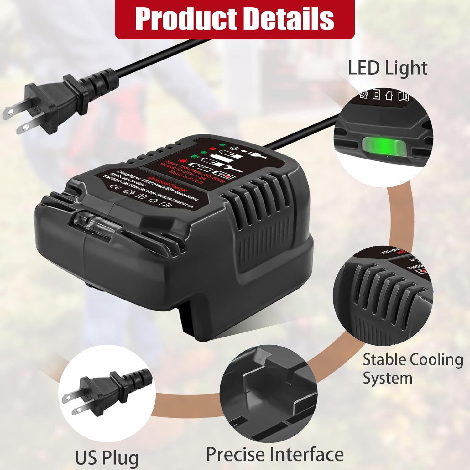 20V Lithium-ion Battery Charger with 2A Output S862663