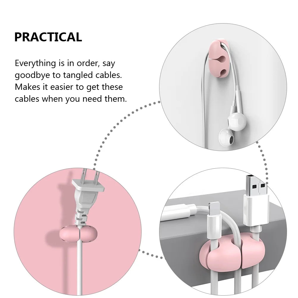 6 Pcs Self Adhesive Cord Clips W110566