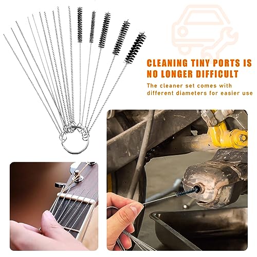 5 Nylon Brushes + 10 Cleaning Needles + 1 Throttle Wrench Carburetor Cleaner Tool Kit C1507