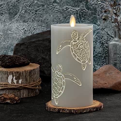 White Pinecone Flameless LED Candle Pillar (3" x 6.5") Y667757