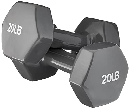 Set of 2 Vinyl Coated Hexagon Dumbbell Hand Weight E560107