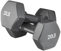 Set of 2 Vinyl Coated Hexagon Dumbbell Hand Weight E560107
