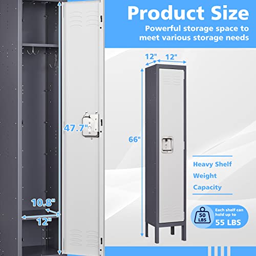 Gray 5 Door Steel Storage Cabinet S1064