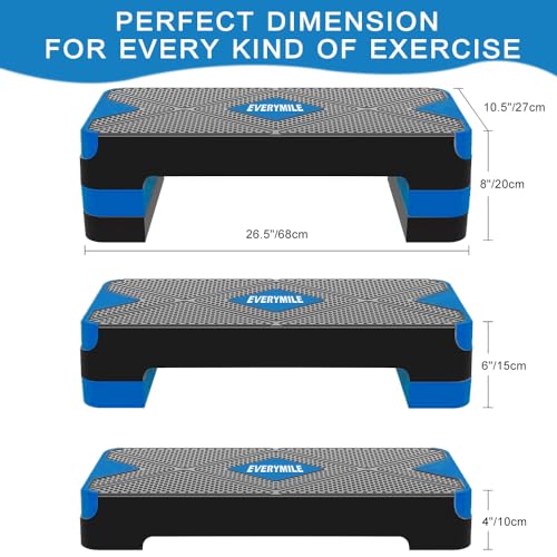 Adjustable Aerobic Step Platform with 4" 6" 8" Risers N903