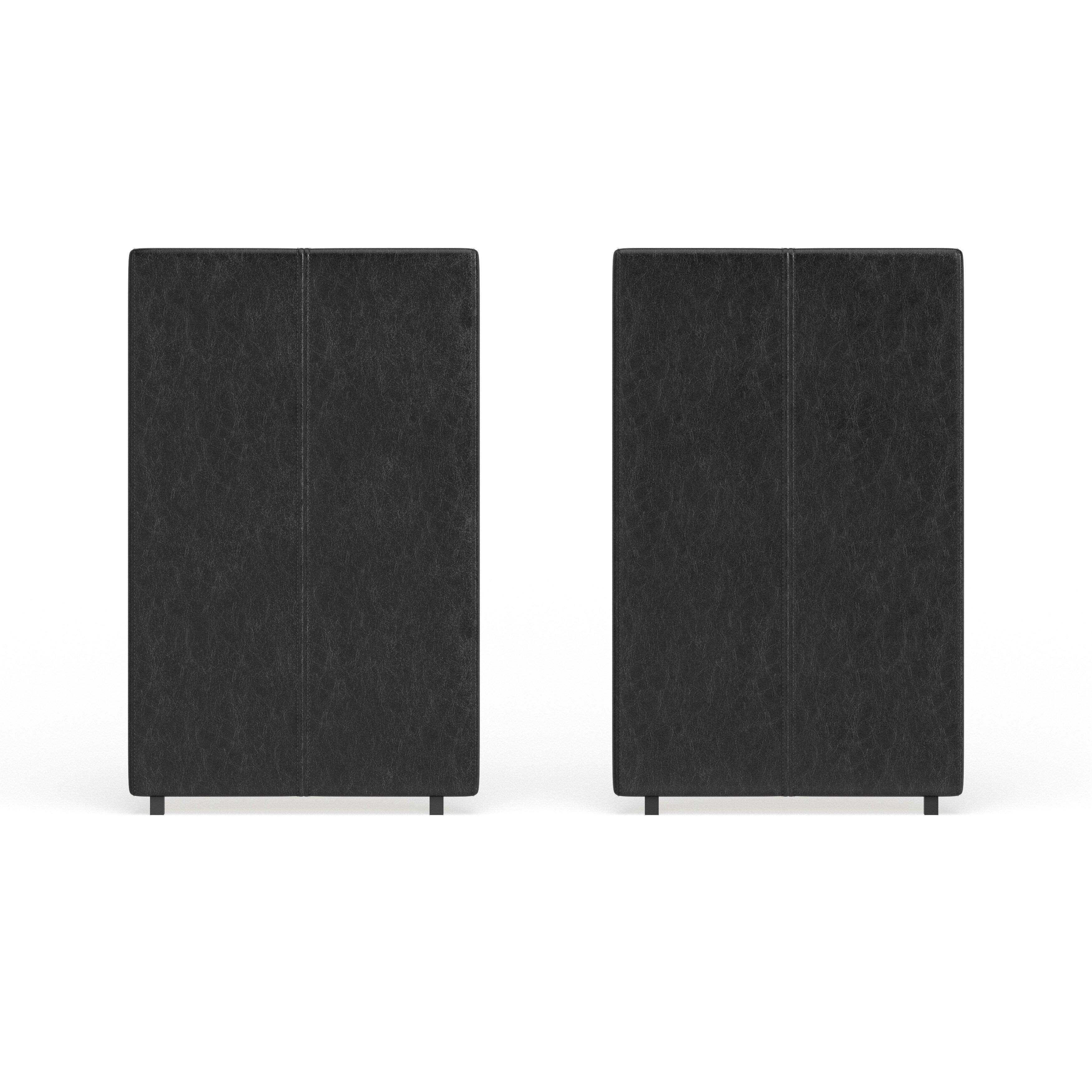 White Traditional Headboard Panels Set of 2 L693