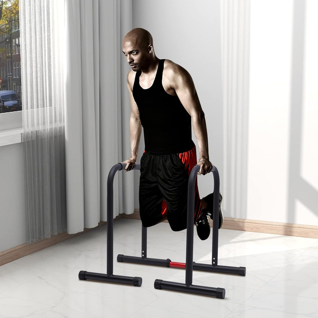 Black Heavy Duty Adjustable Dip Bar, 440 LBS Loading Capacity K879