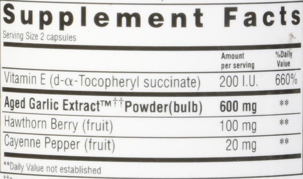 100 Capsules Aged Garlic Extract V688
