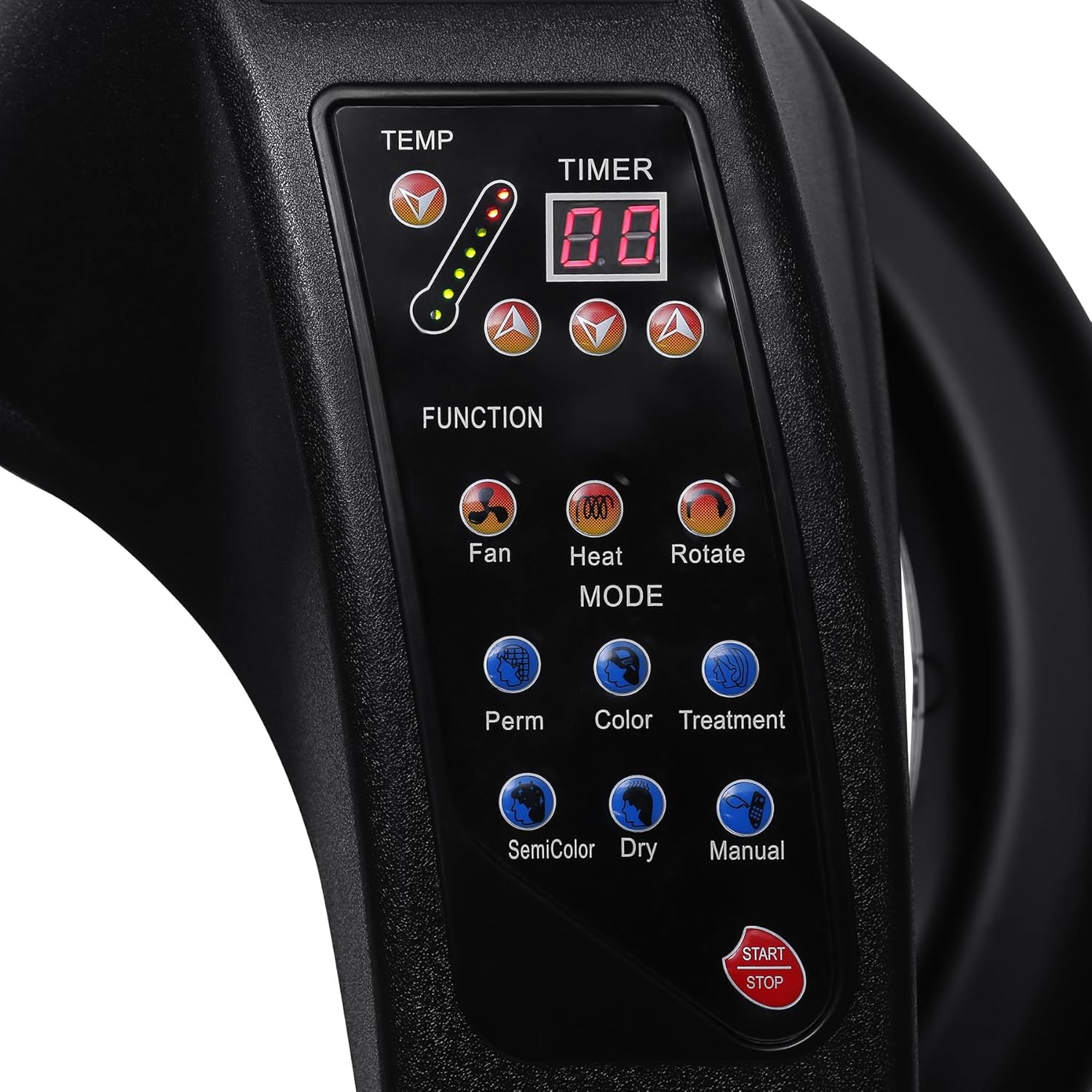 3 in 1 Professional Orbiting Hair Dryer Hair Color Processor, 110V 950W Adjustable Height Standing Salon Hair Dryers on Wheels Black P964