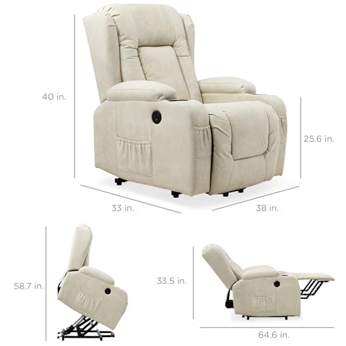 PU Leather Electric Power Lift Recliner Massage Chair with USB Port L887