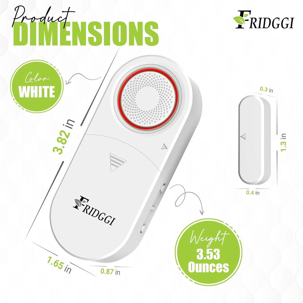 3in1 Alarm Door Ajar Chime with Delay White E102799