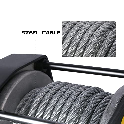 3000 lb 12V DC Electric Winch with Synthetic Rope H4516