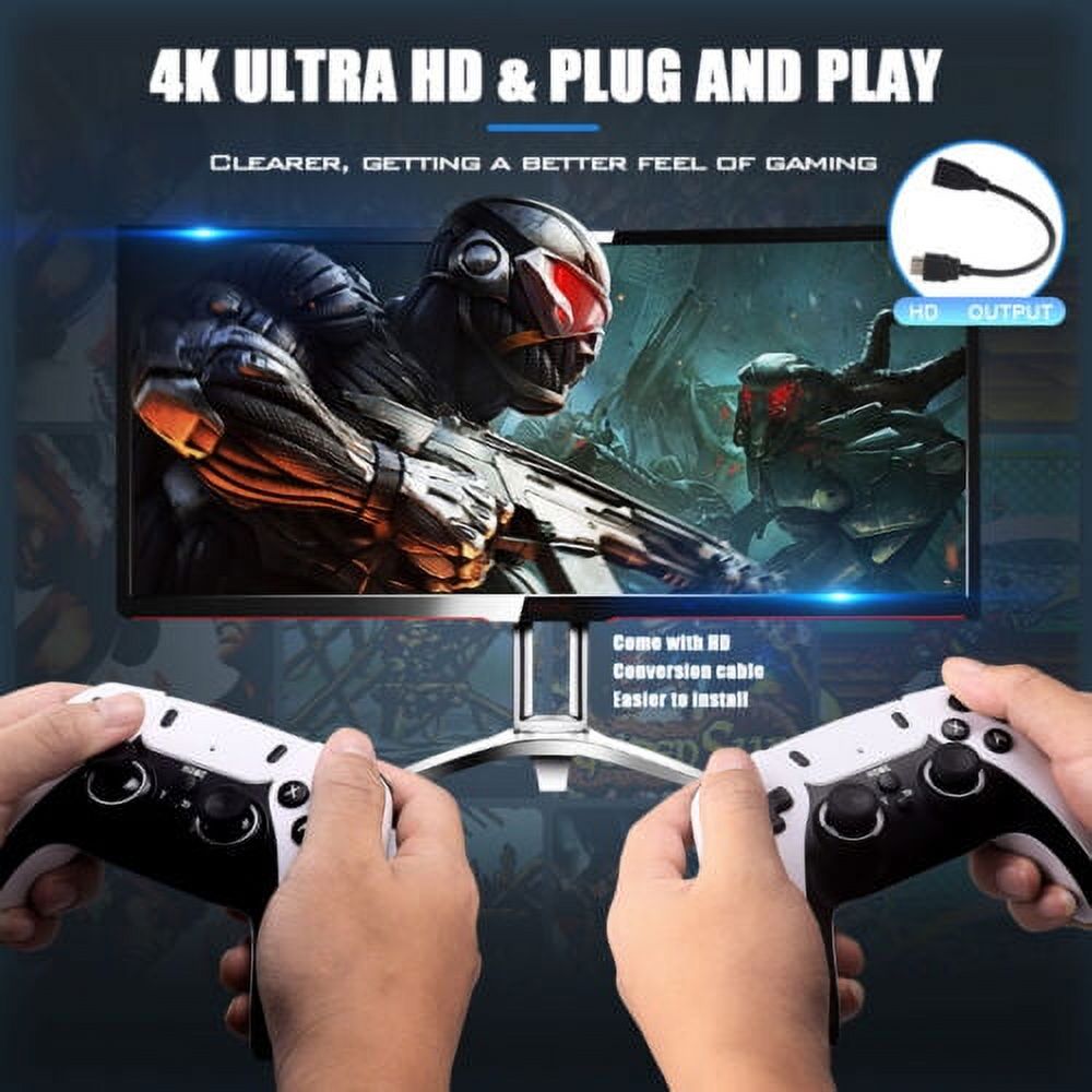 64G 4K HDMI Video Game Console with 2 Wireless Controllers D172218