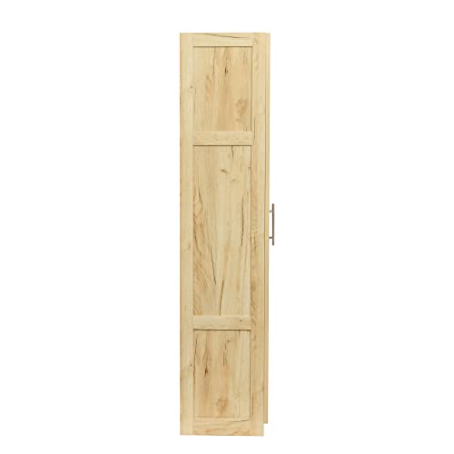 White Tall Wood Storage Cabinet with Adjustable Shelves N21027