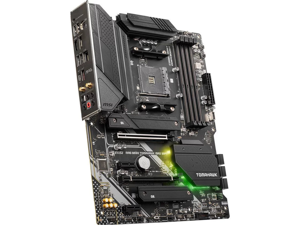 MAG B550 Tomahawk MAX WiFi Gaming Motherboard AMD AM4 DDR4 PCIe 4.0 SATA 6Gb/s M.2 USB 3.2 Gen 2 HDMI DP ATX Wi-Fi 6E AMD Ryzen 5000 Series Processors Factory Refurbished M7662