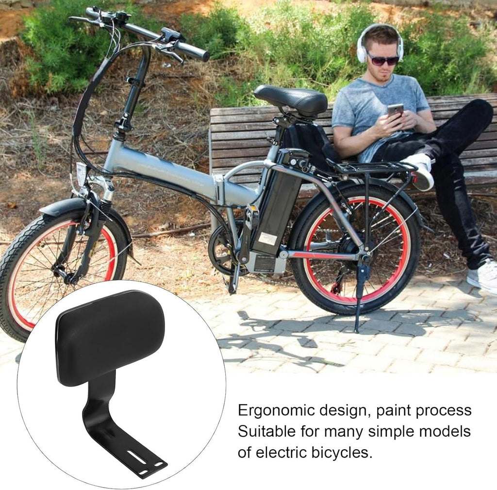 Black Electric Bicycle Rear Passenger Seat Backrest with Metal Support V520