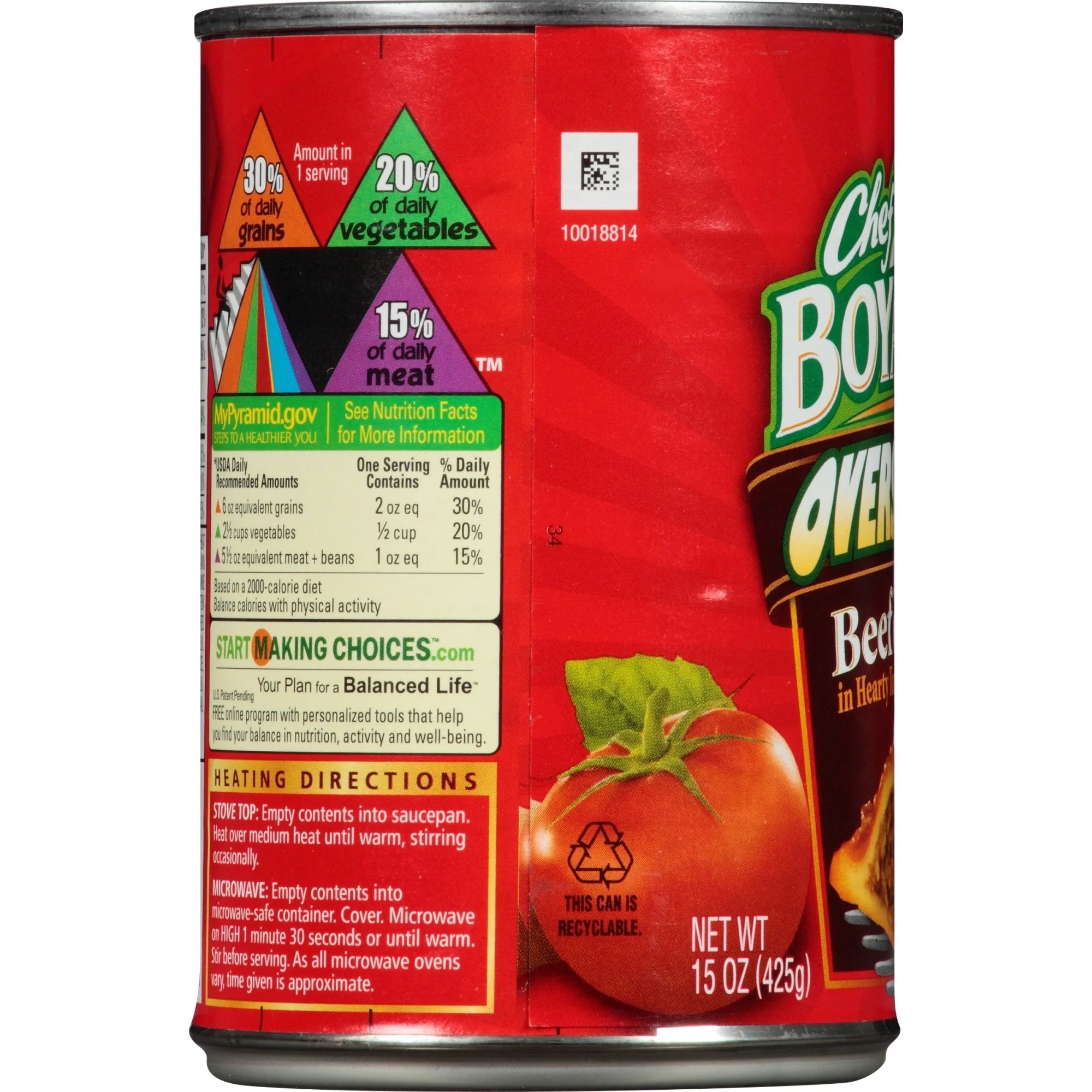 15 Oz Pack Of 4 Beef Ravioli H902