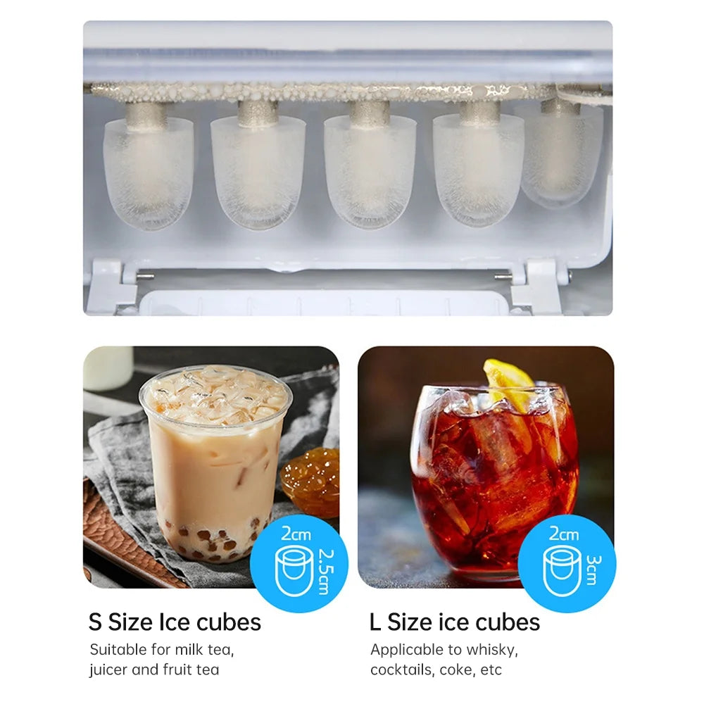 Countertop Ice Maker, 26lbs in 24Hrs, Self-Cleaning Ice Machine with Basket N680