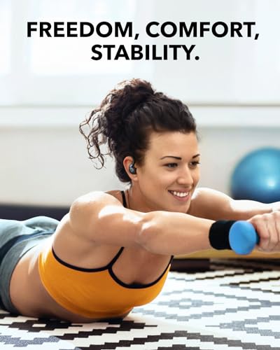 True-Wireless Workout Earbuds with Rotatable Ear Hooks, Noise Cancelling, IP68 Waterproof, 48H Play V2335