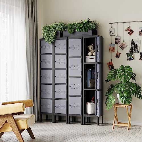 Gray 5 Door Steel Storage Cabinet S1064