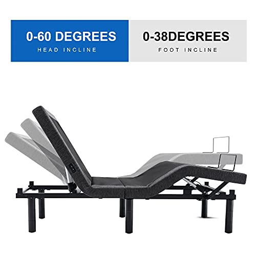 Adjustable Bed Frame Twin XL with Dual Motors and Wireless Remote Control O421