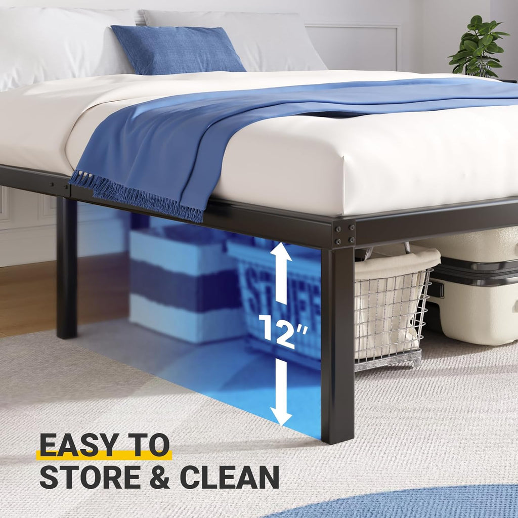 Queen Bed Frame with Storage Space Under Bed A2683
