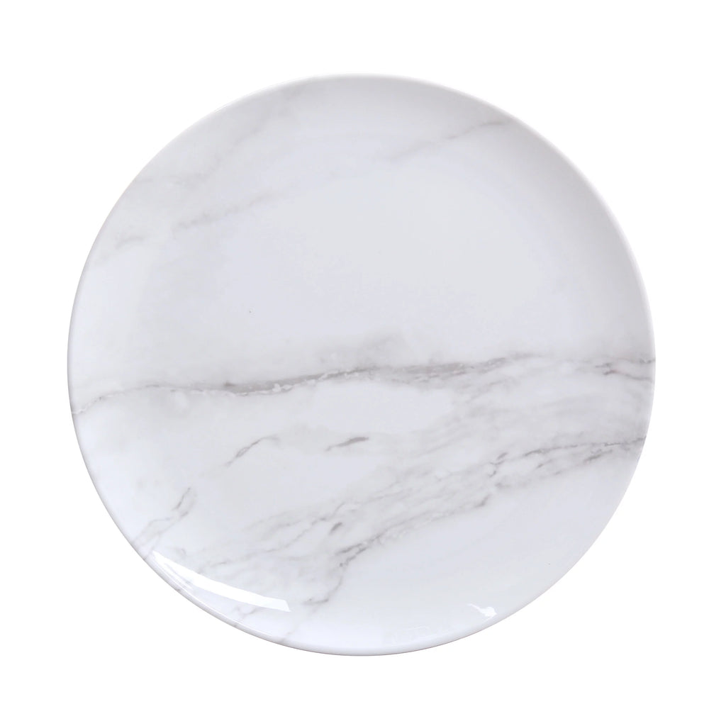 12-Piece Melamine Grey and White Marble Dinnerware Set P807